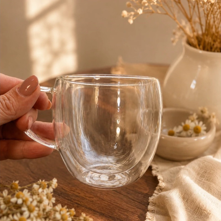 ماگ شیشه ای دوجداره